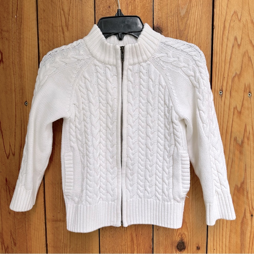 Gymboree Kids Cable Knit Full Zip Sweater EUC